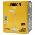 Настільна LED лампа акумуляторна Lebron L-TL-7706WH гнучка 5W 3000-6500K білий 15-13-50