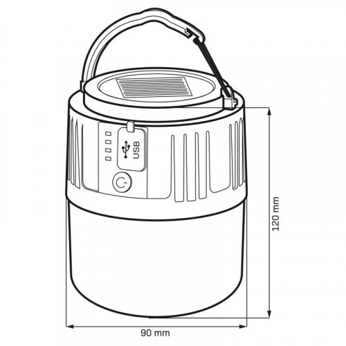 LED светильник уличный Goldlux K1 на солнечной батарее 3W 7000К IP44 330123