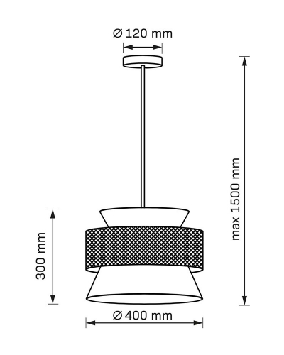 Подвесной светильник Goldlux Grenada E27 бежевый 330482