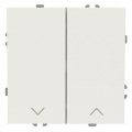Выключатель для жалюзи Ardero EV152-W Soft двухклавишный белый 9079