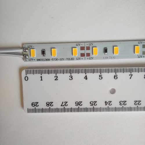LED лінійка Biom SMD5730 (5630) 24W 12V 3500K (скотч і отвори)