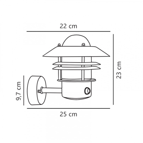 Уличный светильник Nordlux Blokhus Sensor E27 IP54 с датчиком движения 25031030