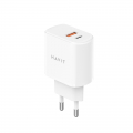 Мережевий зарядний пристрій HAVIT 20W USB-A+USB-C White HV-UCP019-WH