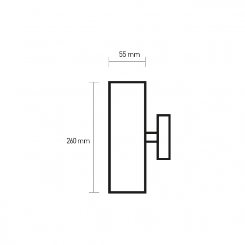 Світильник бра накладний Eurolamp під лампу 2хGU10 IP20 чорний LED-BRA-2xGU10(black)