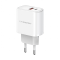 Мережевий зарядний пристрій Euroelectric 20W QC3.0 USBA+Type-C Charger-18/20W