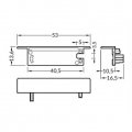 Комплект заглушек TOPMET для врезного профиля FLAT-8 53х13мм Z FLAT8 Silver