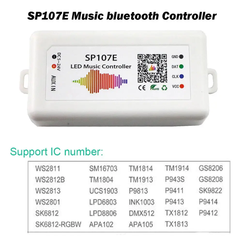 RGB контролер LT SPI smart music Bluetooth 5-24V для адресної стрічки RGB/RGBW 073005