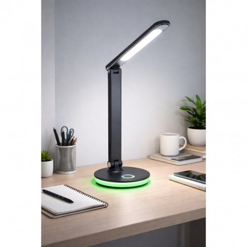 Настільна LED лампа Goldlux Neptun акумуляторна 7W 4000К+RGB IP20 USB чорний 325044