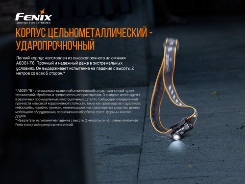 Налобный светодиодный аккумуляторный LED фонарь Fenix 700Lm 5600-6200K IP68 HM50R V2.0