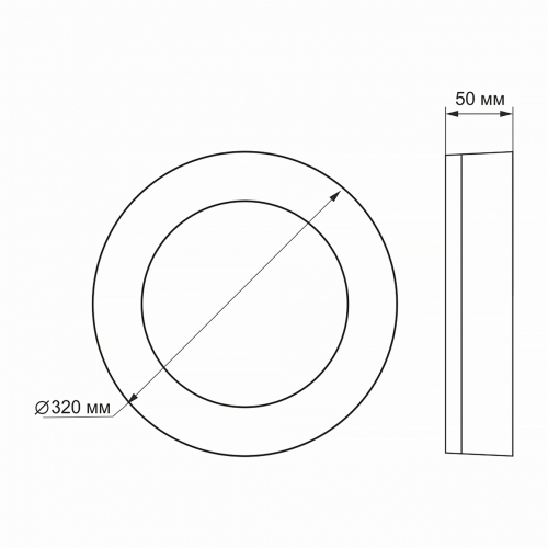 Точковий LED світильник коло ART VIDEX 30W 5000K IP65 VL-BHFR-305B