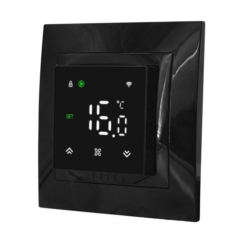 Терморегулятор для полу Heat Plus WiFI сенсор 16А чорний M79.716B