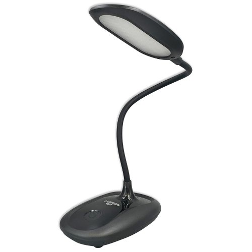 Настільна LED лампа акумуляторна Lebron L-TL-7706WH гнучка 5W 3000-6500K чорний 15-13-51