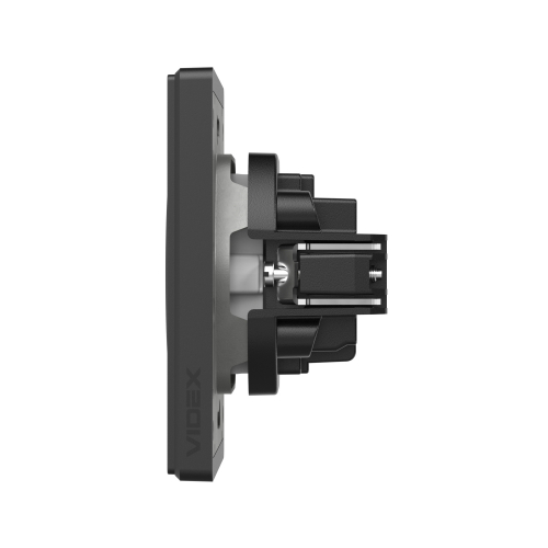 Розетка Videx Nota одинарная с заземлением черный VF-NT-SK1G-BL