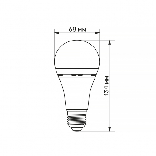 LED лампа аккумуляторная Titanum A68 9W E27 4000K TL-EMA68-09274