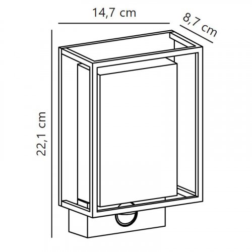 LED світильник вуличний Nordlux Nestor Sensor 8W 2700K IP44 з датчиком руху 49051503