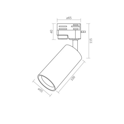 Светильник трековый Videx SPF06C под лампу MR16/GU10 IP20 VL-SPF06C-W