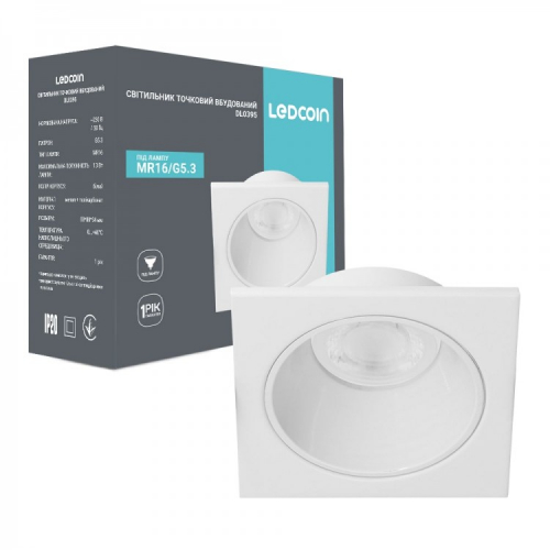 Точечный светильник Ledcoin DL0395 под лампу G5.3 IP20 белый 8556