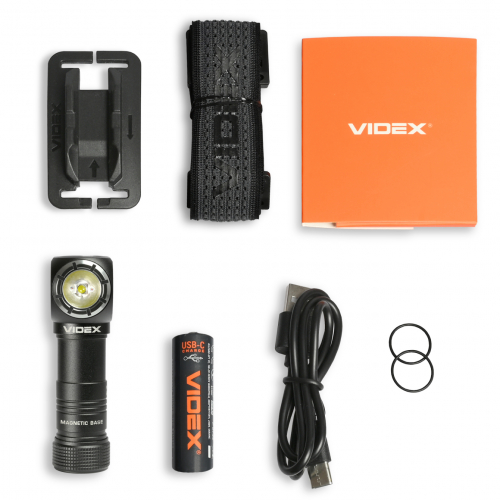 Налобный светодиодный аккумуляторный LED фонарь Videx 200Lm 5000K IP68 VLF-A056H