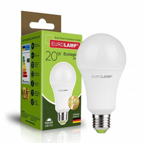 LED лампа Eurolamp EKO серия "P" A75 20W E27 3000K (LED-A75-20272(P))
