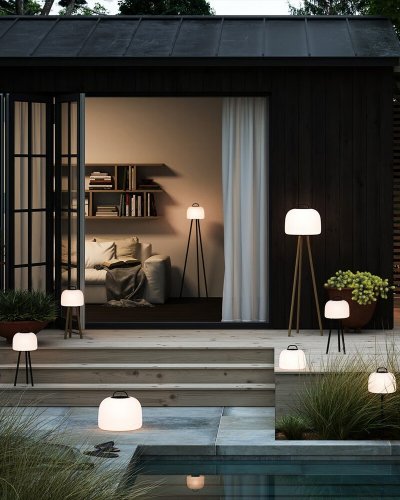 Настольная LED лампа Nordlux Kettle аккумуляторная уличная 5W 2700K IP65 USB черный 2018003003