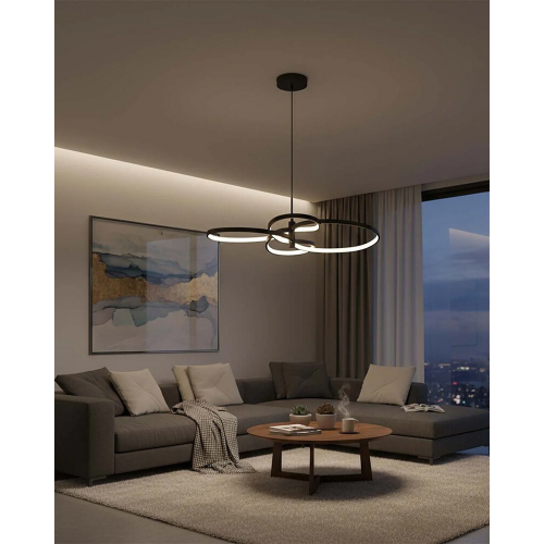 LED світильник підвісний Goldlux Ribbon 37W 4000K чорний 335982