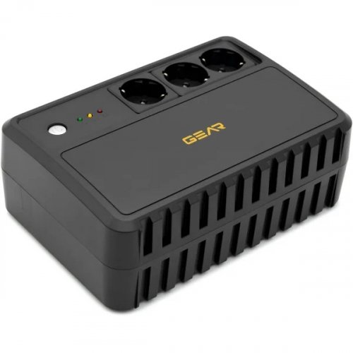 ИБП непрерывного действия Gear UPS 1000VA 600W AVR 3Schuko plastic case GU-1000P3