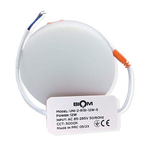 LED светильник Biom 12W 5000К круг UNI-2-R12W-5 22814