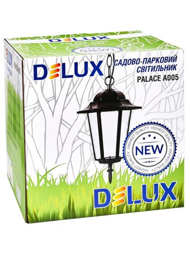 Светильник садово-парковый Delux PALACE A005 60Вт Е27 черный 90011339