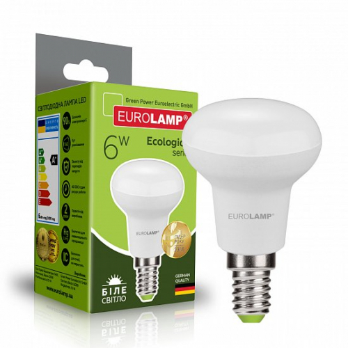 LED лампа Eurolamp ЕCО серия "P" R50 6W E14 4000K LED-R50-06144(P)