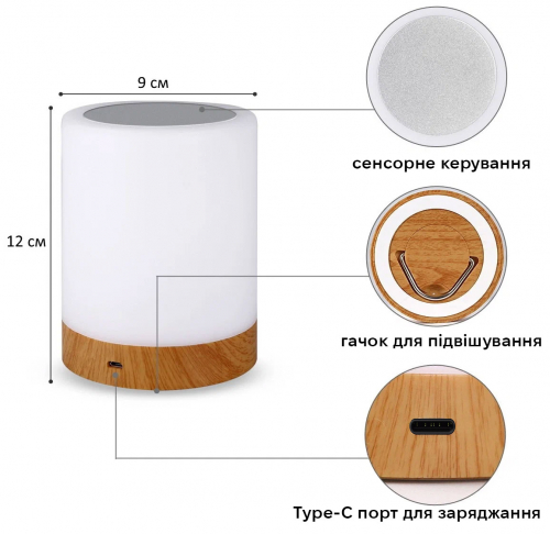 Настольная LED лампа аккумуляторная Евросвет mRGB-01 0.5Вт RGB+2700К 000059773