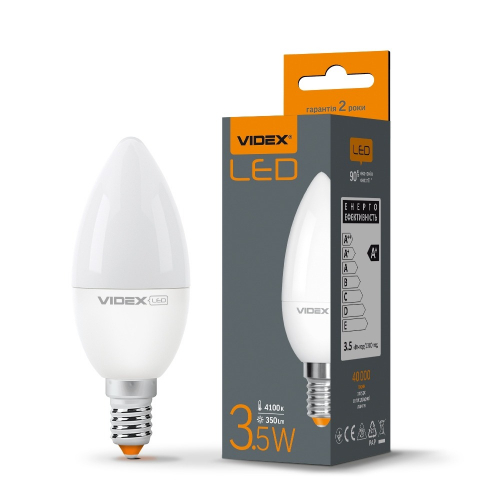 LED лампа Videx C37e 3.5W E14 4100K VL-C37e-35144