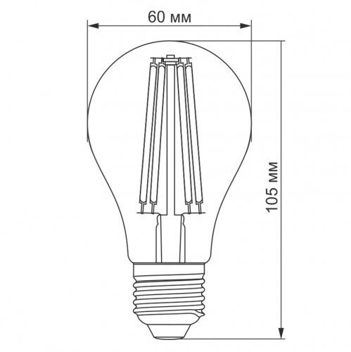 LED лампа Titanum Filament A60 7W E27 4100K TLFA6007274