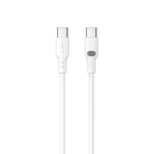Кабель з'єднувальний зарядний HAVIT USB-C - USB-C PD100W 5A 1м White HV-CB6280