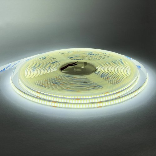 LED стрічка OEM COB 320шт/м 10W/м 24V 8мм IP33 (6000-6500К) 10 метрів ST-24-8-COB-320-CW 27342