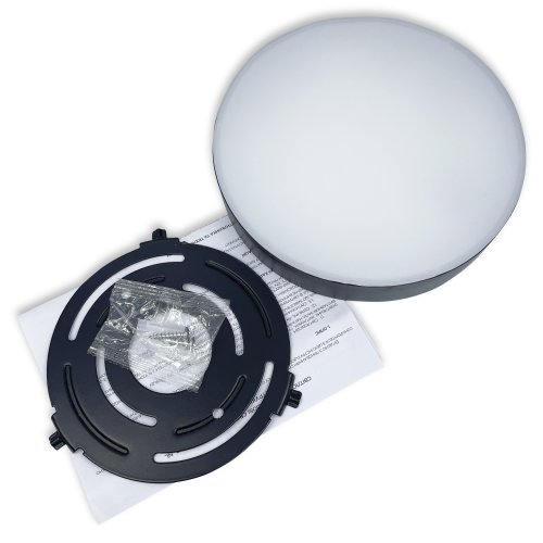 LED світильник накладний Biom 18W 5000К IP40 круглий чорний NL-2-R18-B-5 25796