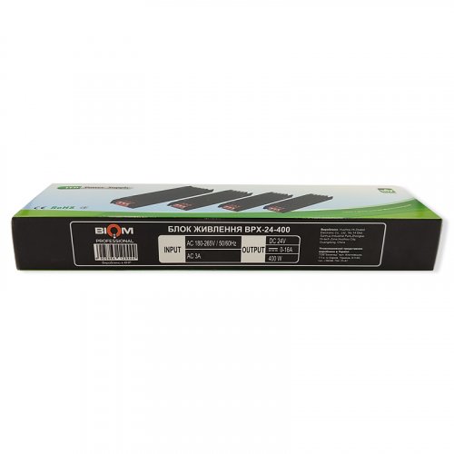 Блок питания Biom Professional 400W 24V 16.6A IP20 BPX-24-400 23395
