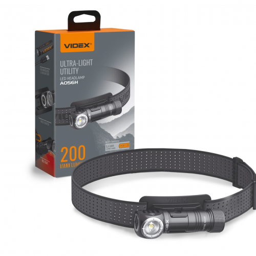 Налобный светодиодный аккумуляторный LED фонарь Videx 200Lm 5000K IP68 VLF-A056H