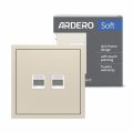 Розетка Ardero ER152PC-C Soft двойная компьютерная шампань 8679