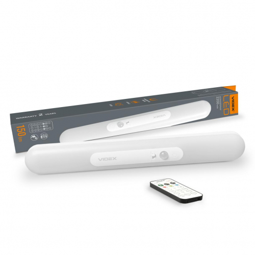 LED светильник аккумуляторный Videx с датчиком движения и пультом 2200mAh VL-NL013W-SR