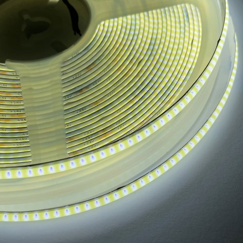 LED стрічка OEM COB 320шт/м 10W/м 24V 8мм IP33 (6000-6500К) 10 метрів ST-24-8-COB-320-CW 27342