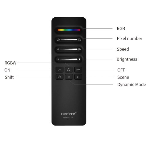 Пульт дистанційного керування Mi-Light RGB+CCT 1 зона White/RGB/RGBW/CCT C6