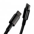 Кабель соединительный зарядный Baseus Tungsten Gold Type-C to Type-C 100W 1м черный bas-100 Кабель соединительный зарядный Baseus Tungsten Gold Type-C to Type-C 100W 1м черный bas-100