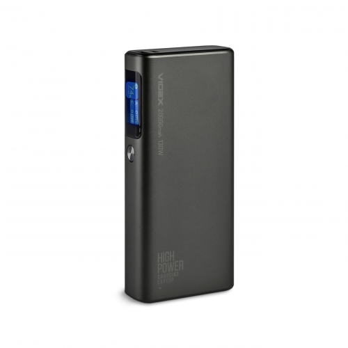 Портативний зарядний пристрій (повербанк) Videx 20000mAh 130W +Display VPB-323-B