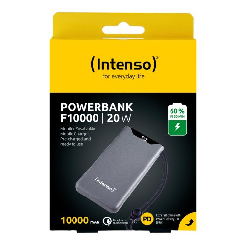 Портативний зарядний пристрій (повербанк) INTENSO 10000mAh QC3.0 F10000 GREY 7332034