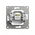 Розетка Videx Nota одинарная компьютерная белая VF-NT-SK1PC6-WH Розетка Videx Nota одинарная компьютерная белая VF-NT-SK1PC6-WH