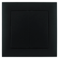 Вимикач Marshel Ideal 2-х клавішний чорний VS10-300-B