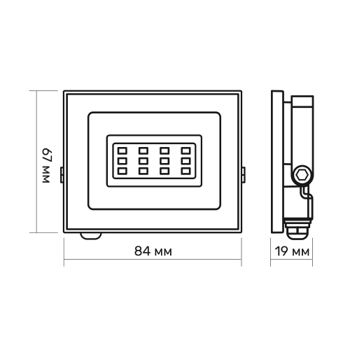 LED прожектор TITANUM 10W 6000K TLF106