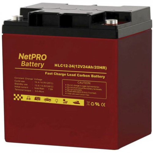 Аккумуляторная батарея NetPRO HLC12-24 12V 24Ah carbon GEL bat-netpro-hlc-12-24