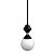 Підвісний світильник PikArt Dome lamp 4844 25см Чорний