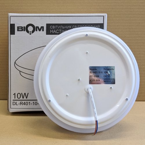 LED светильник накладной Biom 10W 6200К круг DL-R401-10-6 22082